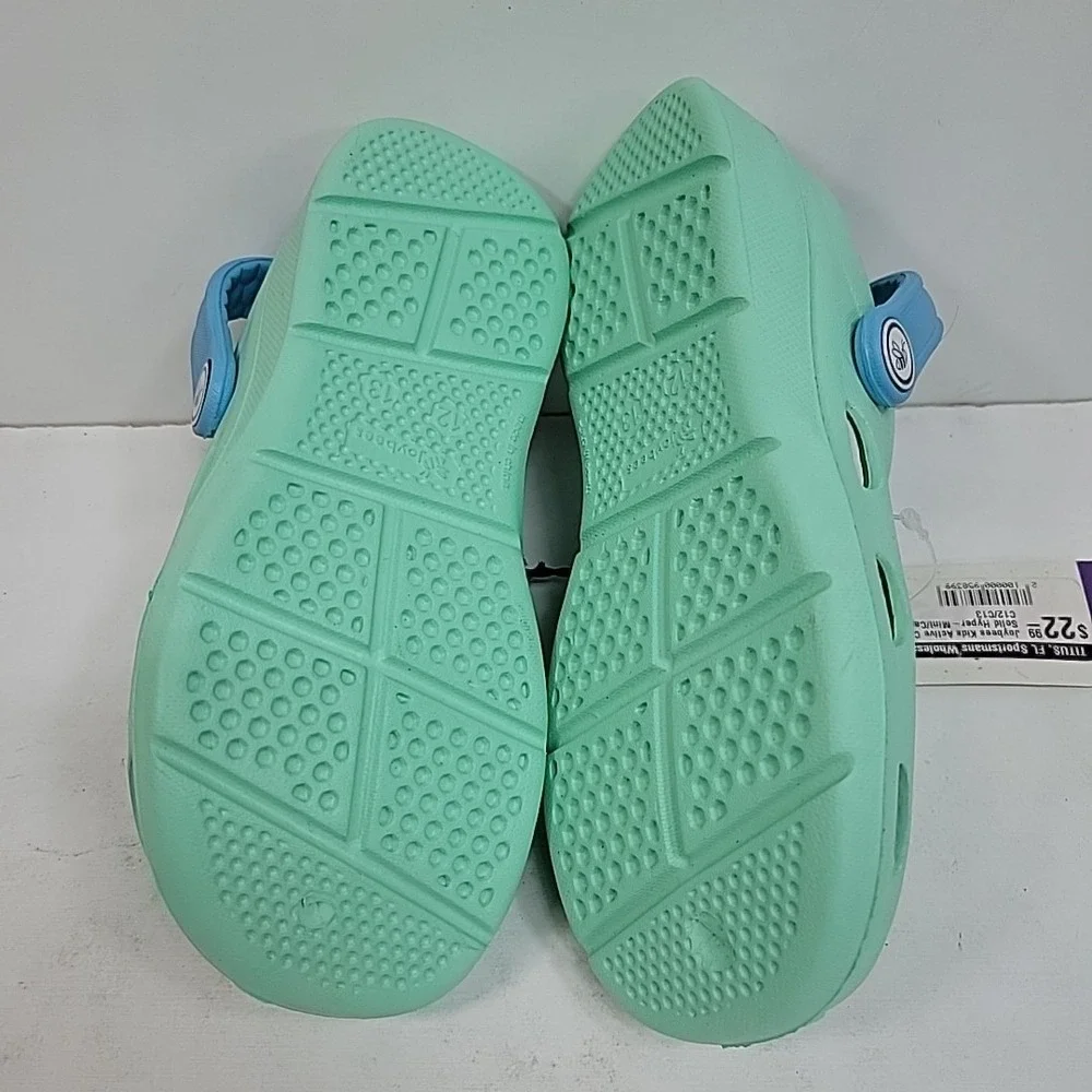 NWT Joybees Active Clog Youth Child 12/13 Mint Blue Slip On Comfy Water Shoes‎